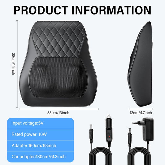 ShiatsuFlow Neck & Back Massager — Deep Heat Relief